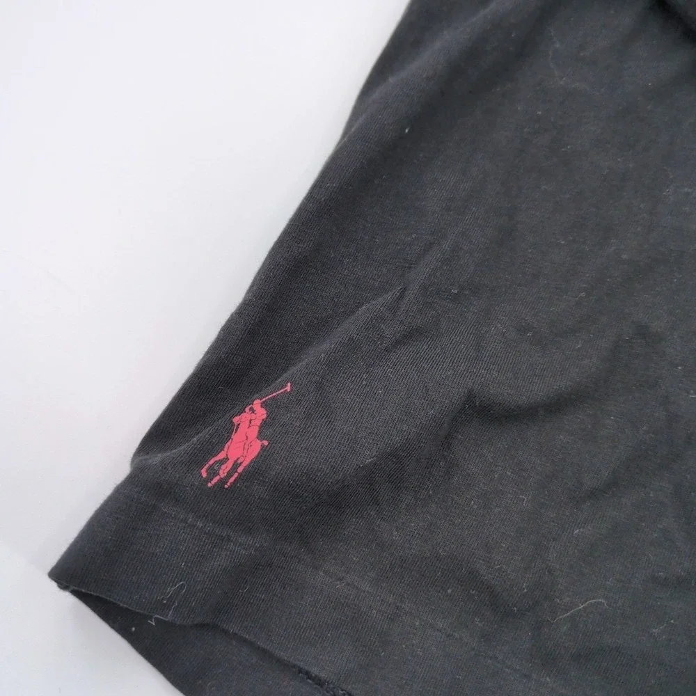 Polo‎ Ralph Lauren P-Wing Stadium Long Sleeve Shirt Men's M Black 1967 Graphic